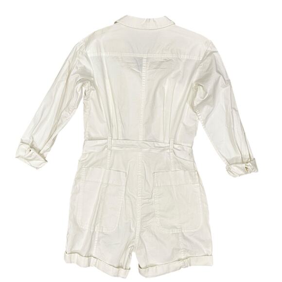 Alex Mill Expedition Romper Shorts In White - Picture 8 of 10